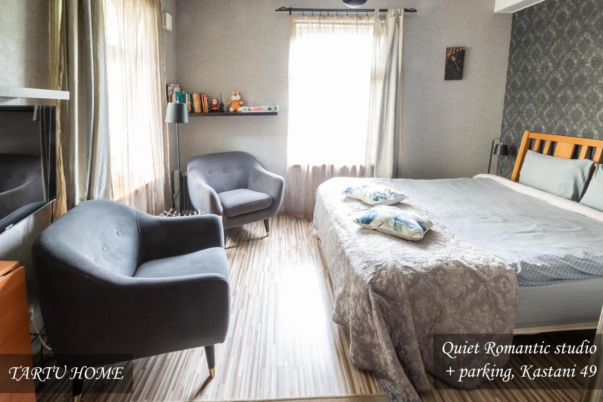 Quiet Romantic Studio Plus Parking, Tartu Home Exterior foto
