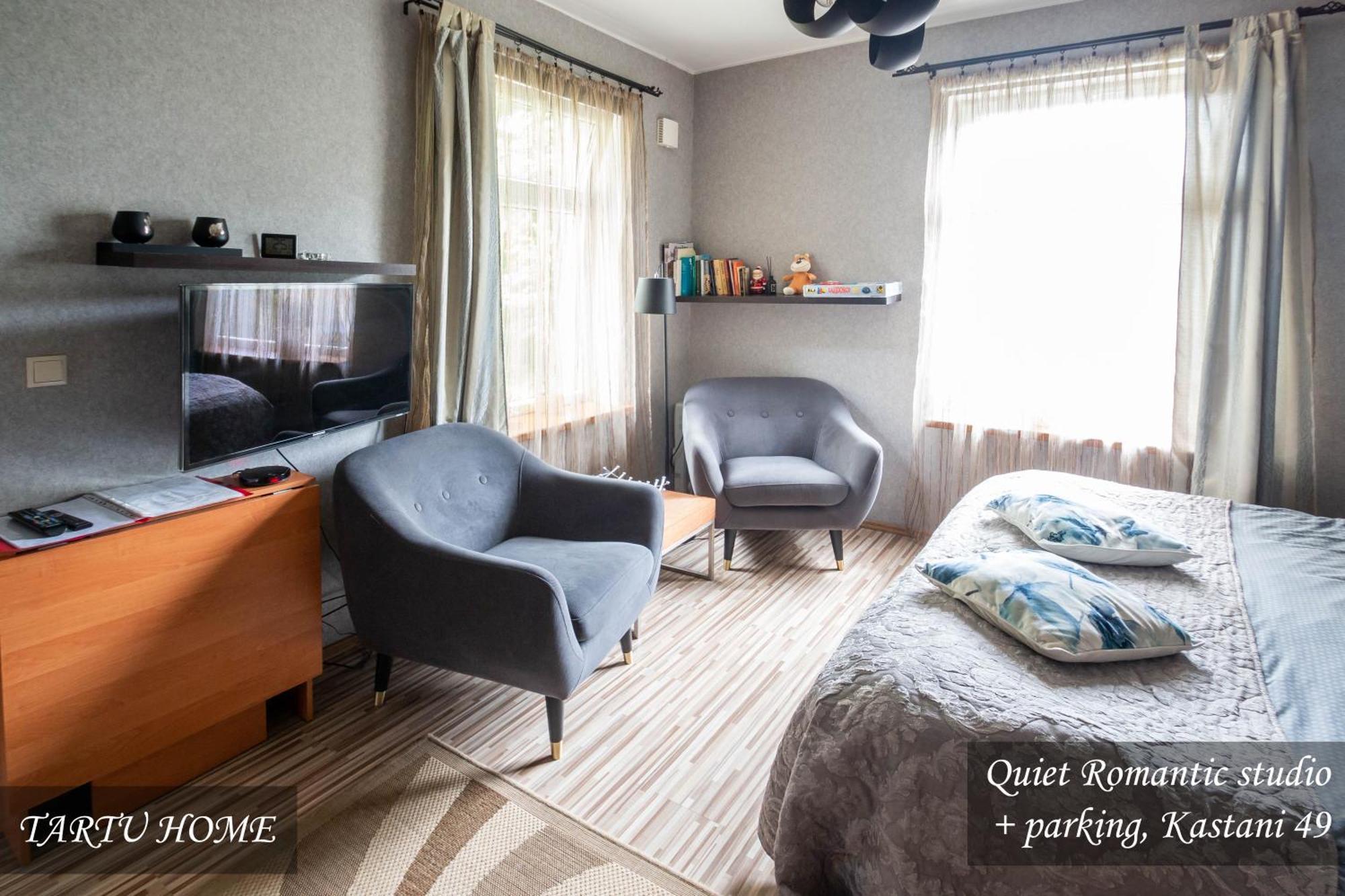 Quiet Romantic Studio Plus Parking, Tartu Home Exterior foto